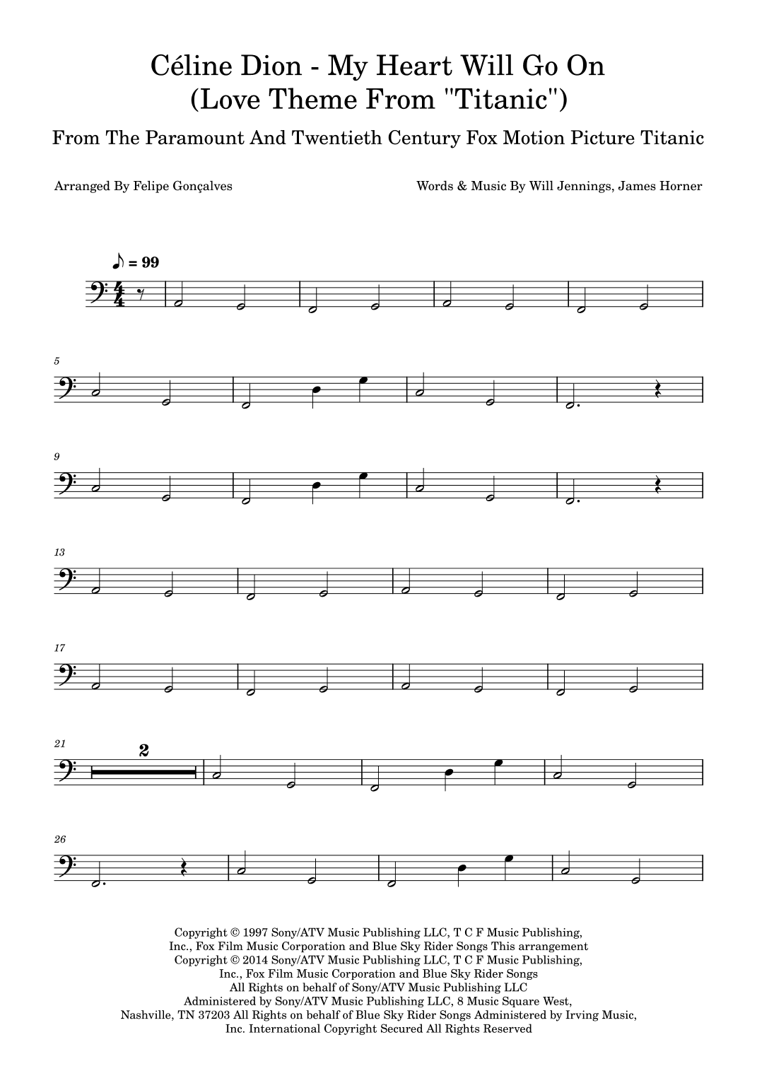 My Heart Will Go On (love Theme From 'titanic') (arr. Felipe Gonçalves)