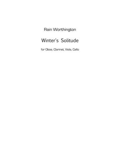 Winter's Solitude - for ob, cl, vla & vc