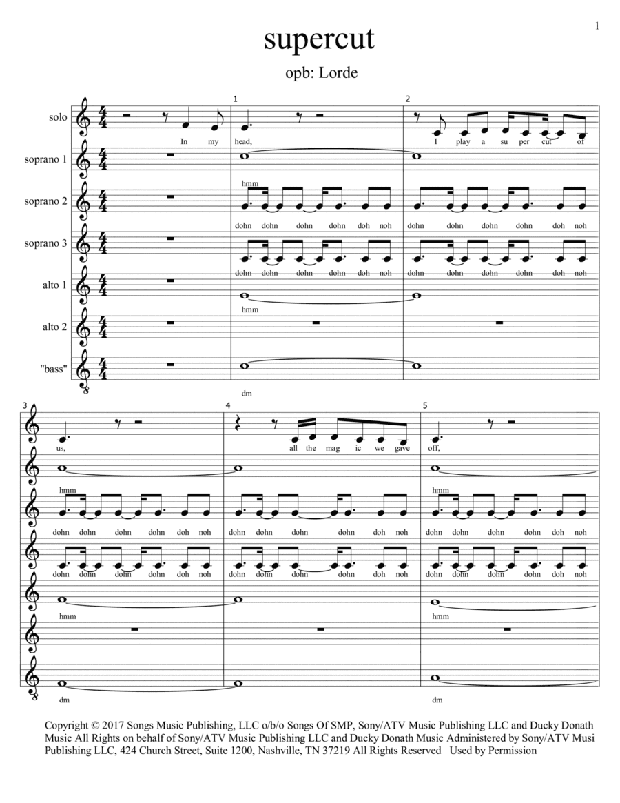 Supercut (arr. Brian Haverkate)