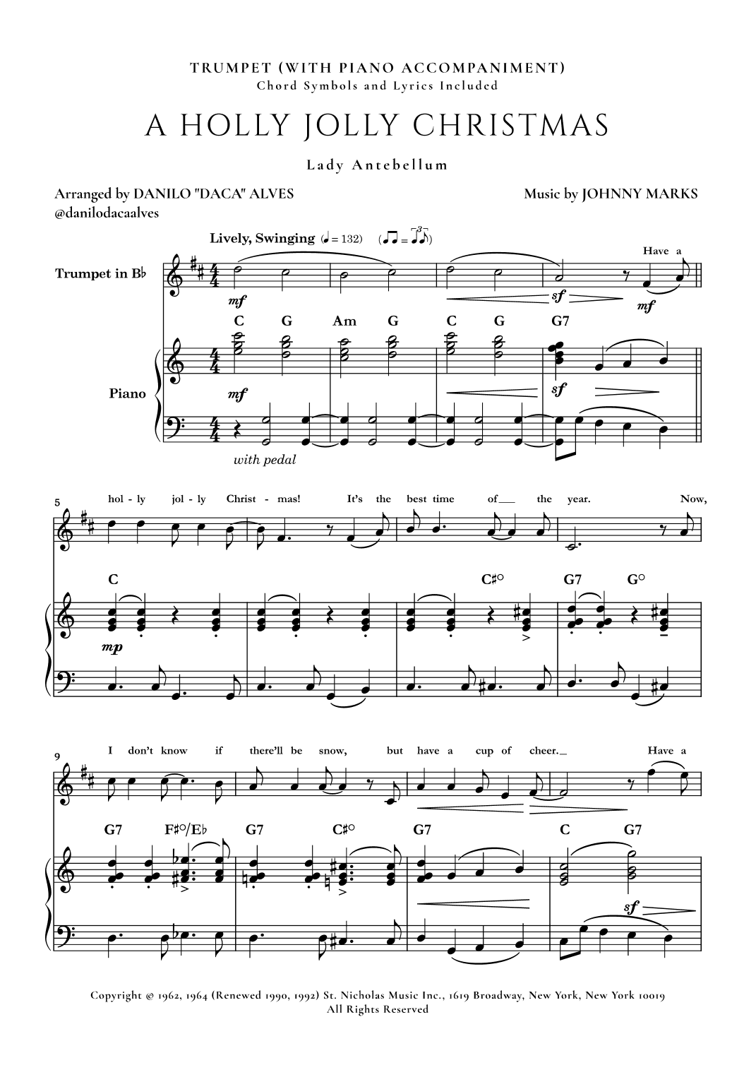 A Holly Jolly Christmas (arr. Danilo "Daca" Alves)