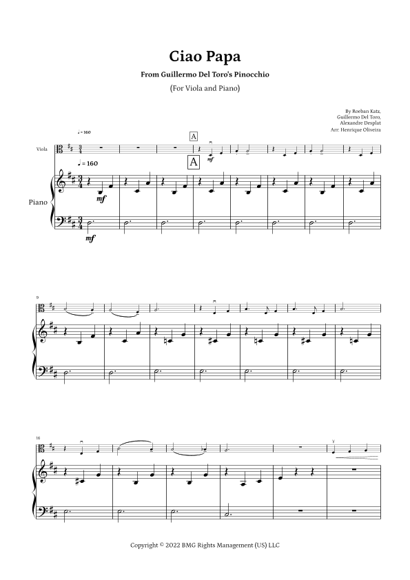 Ciao Papa (arr. Henrique Oliveira)