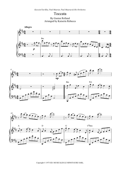 Toccata (arr. Kaiserin Rebecca)