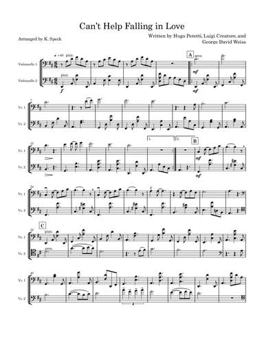 Can't Help Falling In Love (arr. K. Speck)