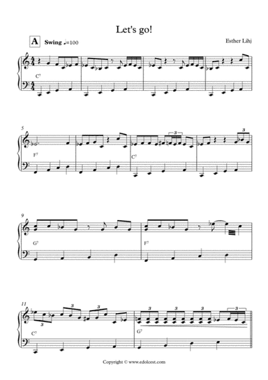 Let's Go! blues etude in C