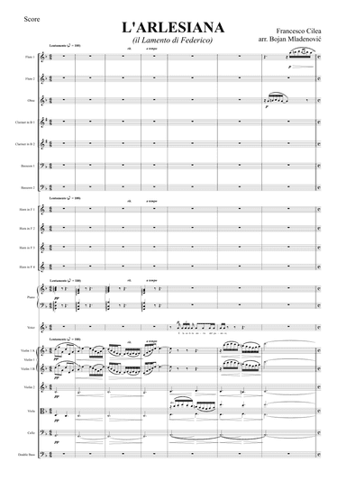 Lamento di Federico from L'Arlesiana (arr. Bojan Mladenović)