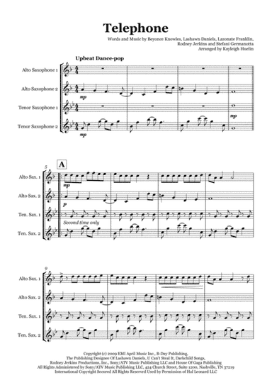 Telephone (arr. Kayleigh Huelin)