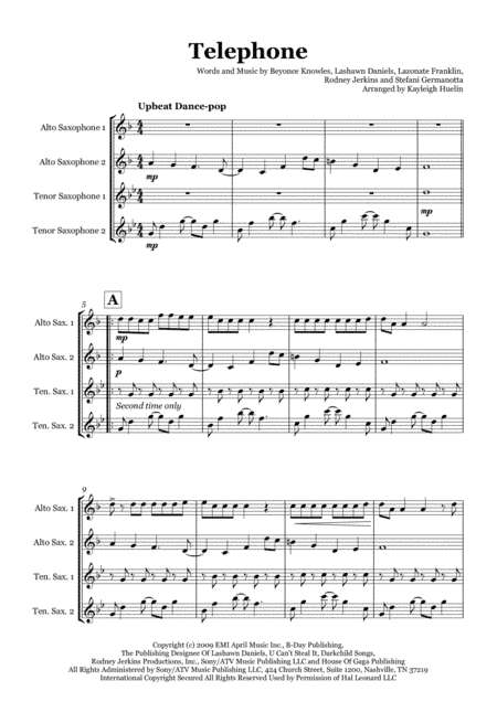 Telephone (arr. Kayleigh Huelin)