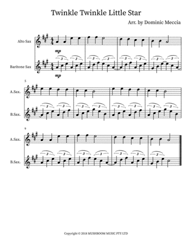 Twinkle Twinkle Little Star (trad Arr) (arr. Dominic Meccia)