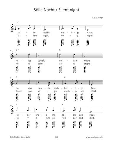 Stille Nacht / Silent night (arr. songbooks.info)