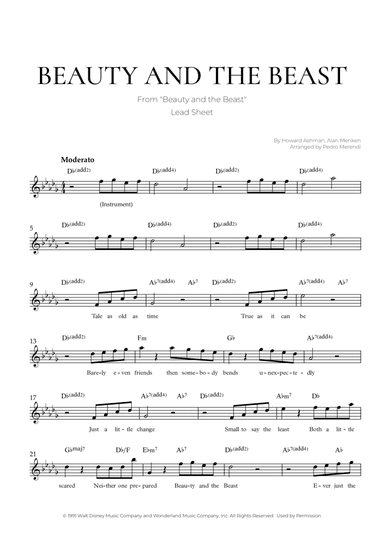 Beauty And The Beast (arr. Pedro Merendi)
