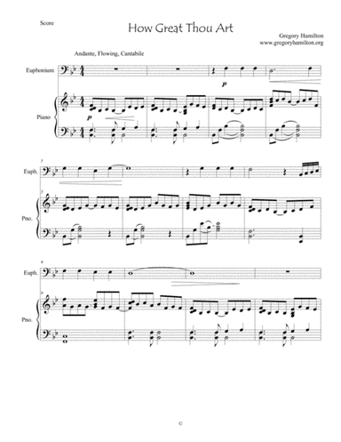 How Great Thou Art - for Euphonium and Piano (arr. Dr. Gregory Hamilton)