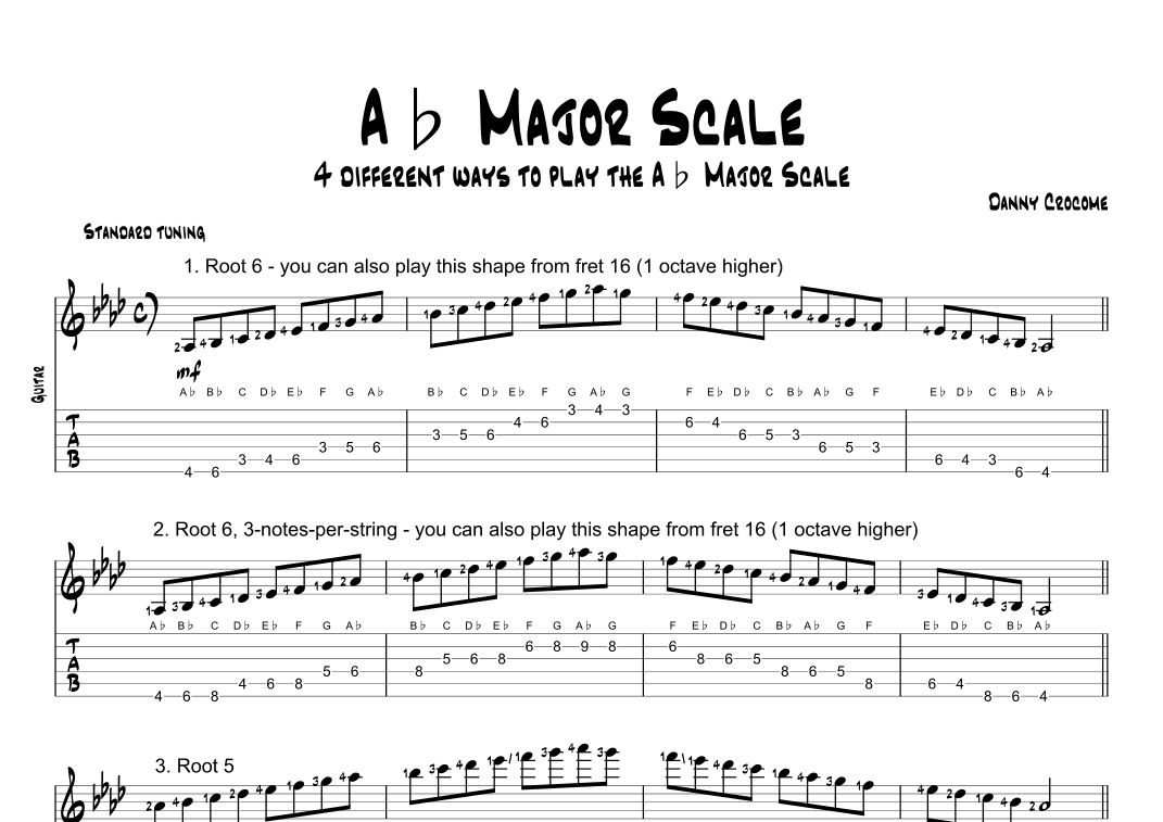 Ab Major Scale (4 Ways to Play)