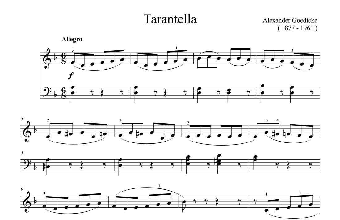 Goedicke Tarantella (arr. Ben Choupak)