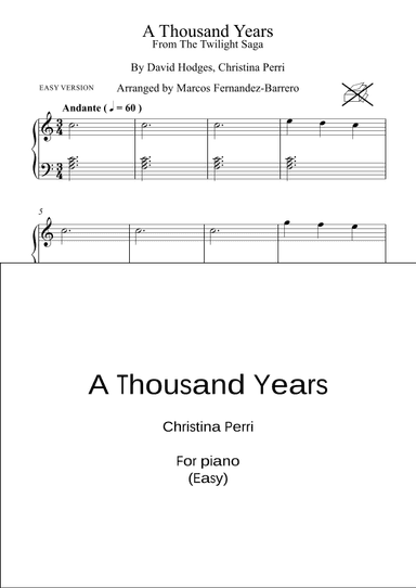A Thousand Years (arr. Marcos Fernandez-Barrero)