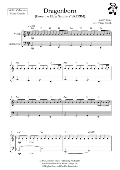 Dragonborn (skyrim Theme) (arr. Thiago Joseph)
