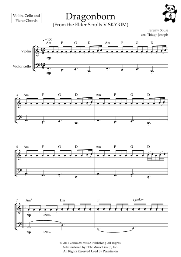 Dragonborn (skyrim Theme) (arr. Thiago Joseph)