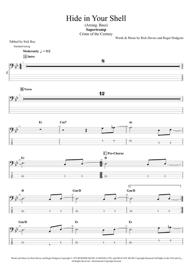 Hide In Your Shell (arr. Sick Boy)