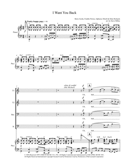 I Want You Back (arr. Steve Milloy)