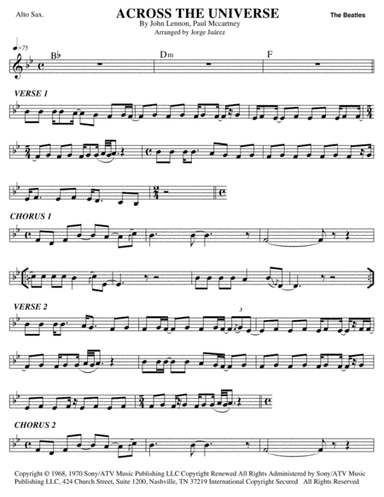 Across The Universe (arr. Jorge Juárez)