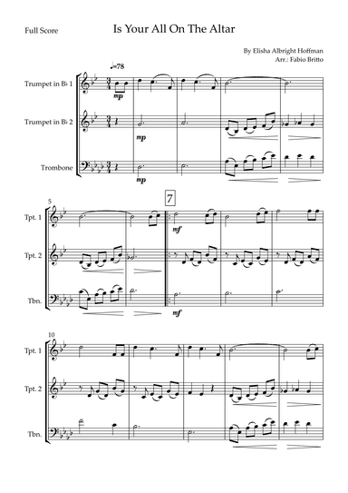 Is Your All On The Altar? (arr. Fabio Britto)