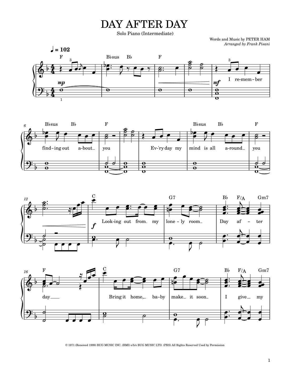 Day After Day (arr. Frank Pisani)