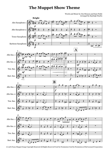 The Muppet Show Theme (arr. Kayleigh Huelin)