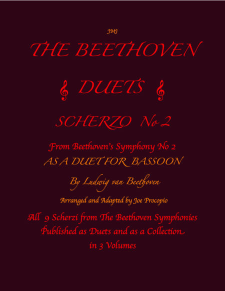 The Beethoven Duets For Bassoon Scherzo No. 2 (arr. Joe Procopio)