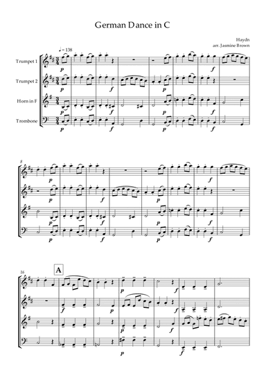 German Dance in C - Brass Quartet (arr. Jasmine Brown)