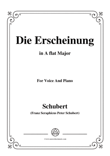 Schubert-Die Erscheinung,Op.108 No.3,in A flat Major,for Voice&Piano (arr. MSM)