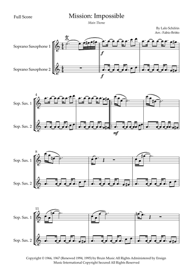 Mission: Impossible Theme (arr. Fabio Britto)