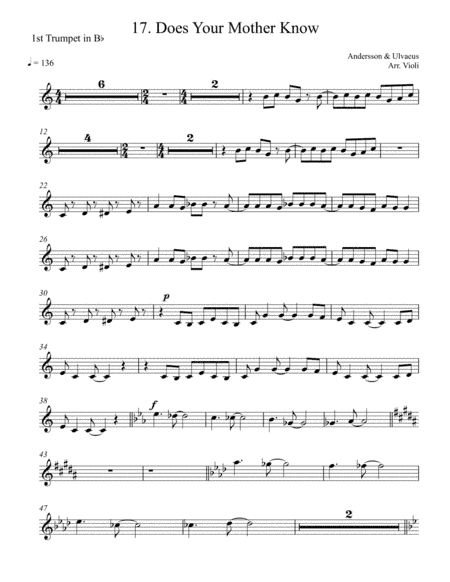 Does Your Mother Know (arr. Violi)