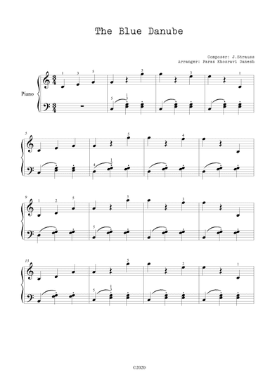 The Blue Danube (arr. Faraz Khosravi Danesh)
