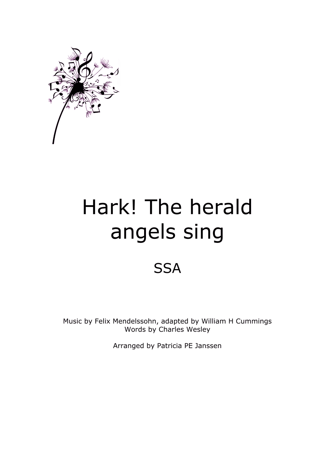 Hark! The herald angels sing (SSA) (arr. Patricia PE Janssen)