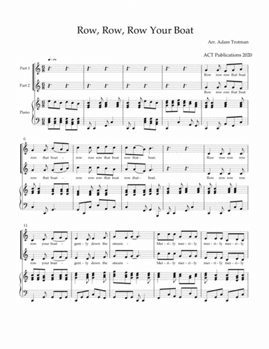 Row, Row, Row Your Boat (arr. Adam Trotman)