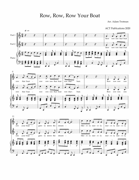 Row, Row, Row Your Boat (arr. Adam Trotman)