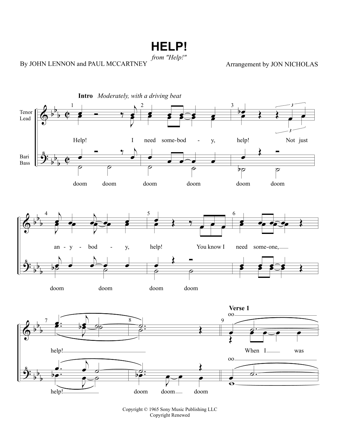Help! (arr. Jon Nicholas)