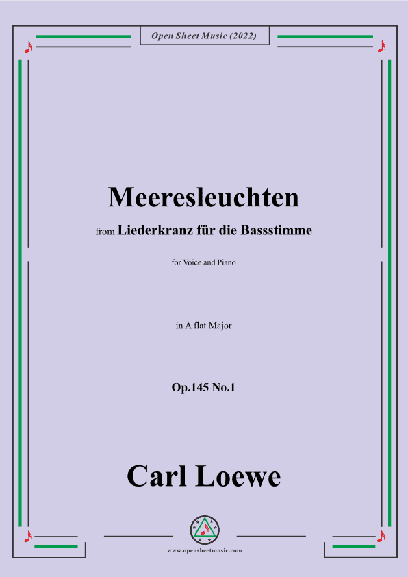 Loewe-Meeresleuchten,in A flat Major,Op.145 No.1 (arr. OSM Press)