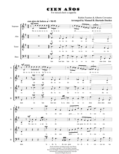 Cien Años (arr. Manuel B. Hurtado Dueñez)