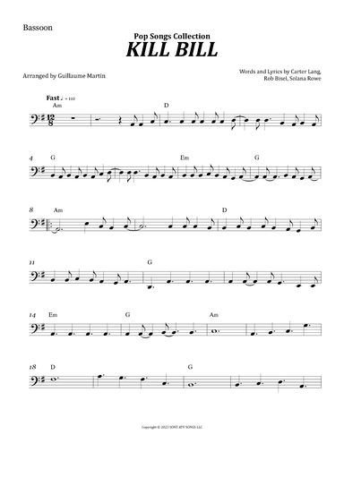 Kill Bill (arr. Guillaume Martin)