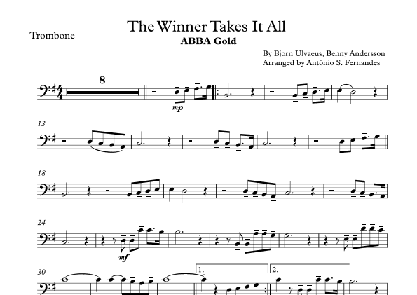 The Winner Takes It All (arr. Antônio S. Fernandes)