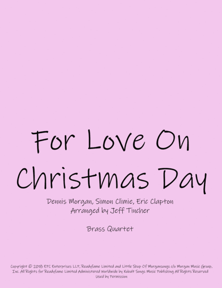 For Love On Christmas Day (arr. Jeff Tincher)
