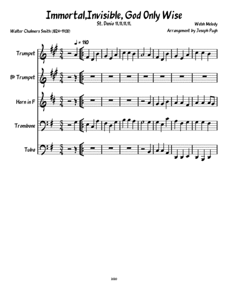 Immortal, Invisible, God Only Wise (arr. Joseph Pugh)