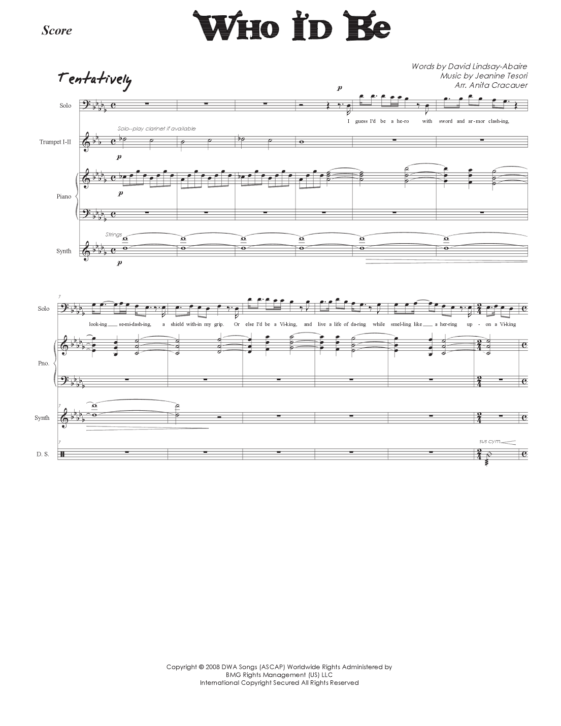 Who I'd Be (arr. Anita Cracauer)