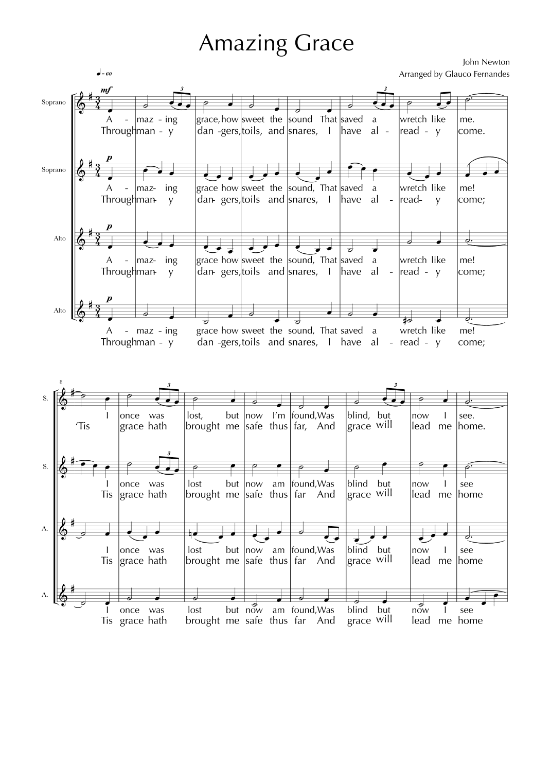 Amazing Grace (arr. Glauco Fernandes)