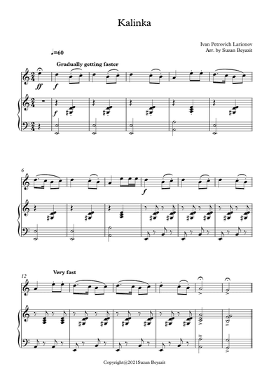 Kalinka (arr. Suzan Beyazit)