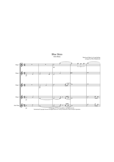 Blue Skies (arr. Ellen Macphersonn)