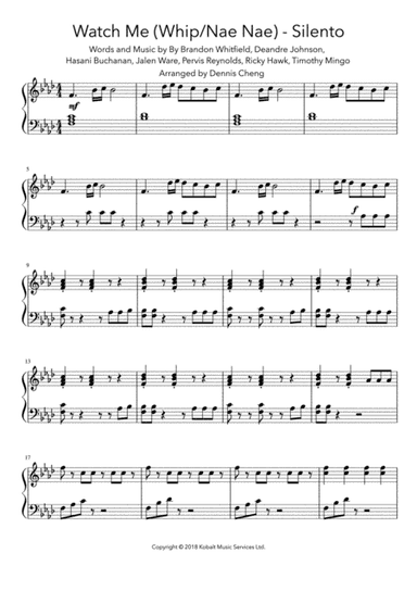 Watch Me (whip/nae Nae) (arr. Dennis Cheng)