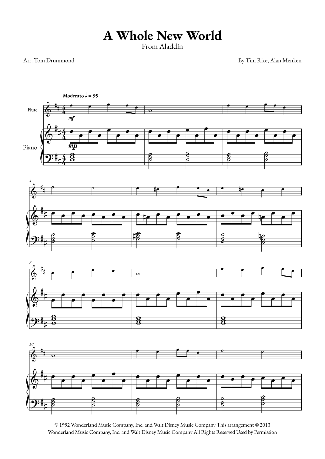 A Whole New World (arr. Tom Drummond)