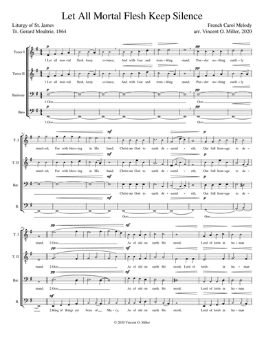 Let All Mortal Flesh Keep Silence TTBB Choral Arrangement