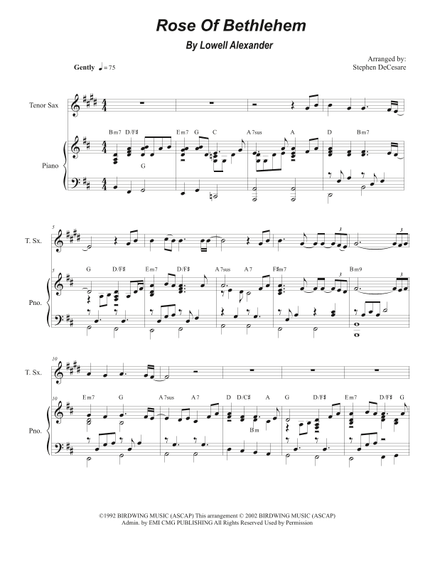 Rose Of Bethlehem (arr. Stephen DeCesare)